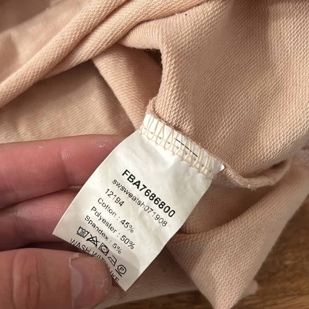 C' EST LA VIE PARIS Cropped Lightweight Hooded Sweater size Large - Picture 3 of 4